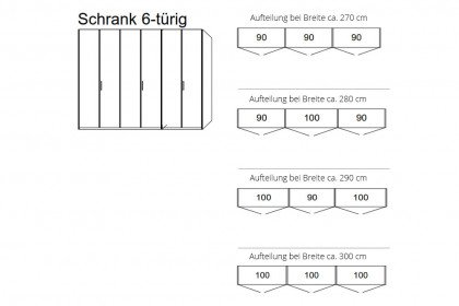 CD Studioline von Disselkamp - Drehtürenschrank weiß - basalt