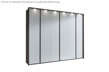 CD Studioline von Disselkamp - Drehtürenschrank weiß - basalt