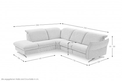 HU-RL17008 von Hukla - Polstersofa links natur
