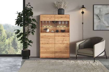 WZ-0663 von GK Möbelvertrieb - Highboard II aus Wildeiche
