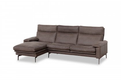 Padua von Erpo Polstermöbel - Ecksofa links brown