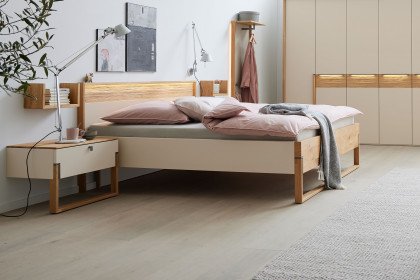 Jörn von Musterring - Liegenbett 180x200 cm champagner - Wildeiche