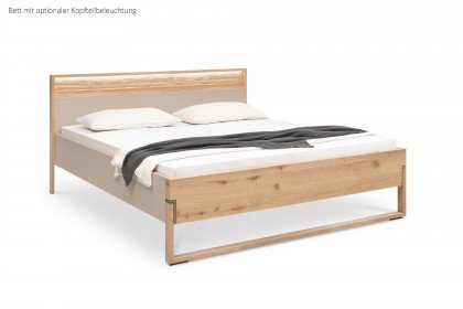 Jörn von Musterring - Liegenbett 180x200 cm champagner - Wildeiche