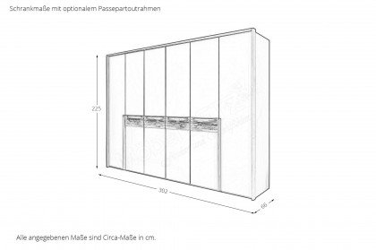 Jörn von Musterring - Kleiderschrank 6-türig champagner - Spaltholz