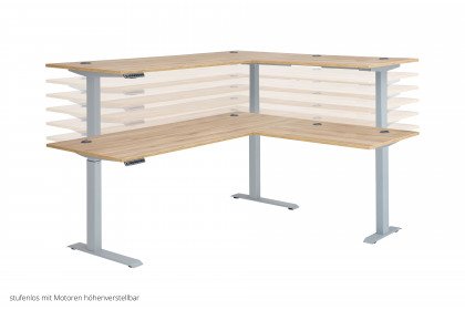 Clyde von Innostyle - Büroensemble in Mauvella Oak und Weiß