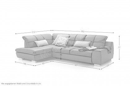 SO 1200 von set one by Musterring - Ecksofa links grey