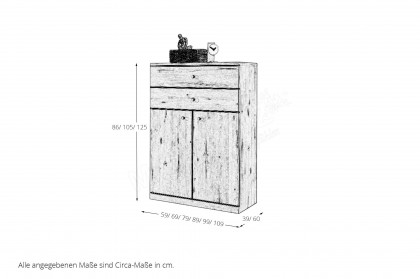 MULTIFLEX von Schlüter Möbelfabrik - Kommode BASIC mit Sockelblende