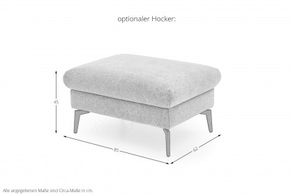 MR 1370 von Musterring - Sofagruppe grey