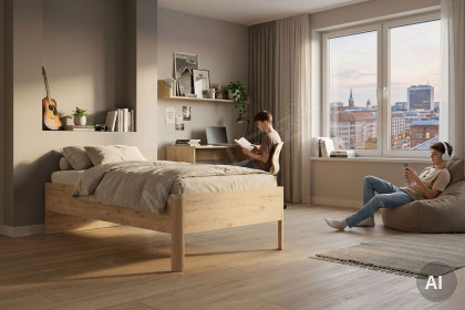 MULTIFLEX von Schlüter Möbelfabrik - Jugendbett 100x200 cm Eiche San Remo