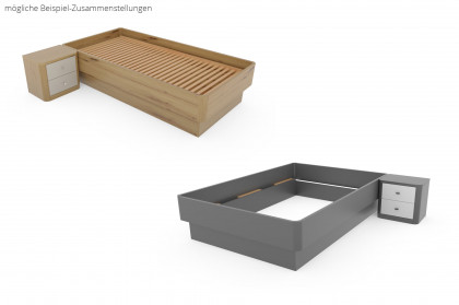 MULTIFLEX von Schlüter Möbelfabrik - Sockelbett Comfort 4 Eiche hell