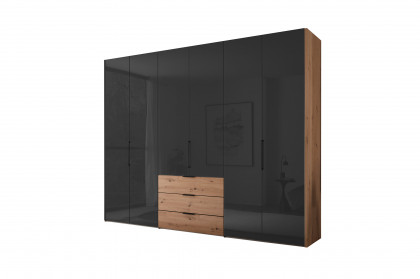 Extenso-sleeping von Staud - Kombischrank Artisan Eiche/ Anthrazitglas