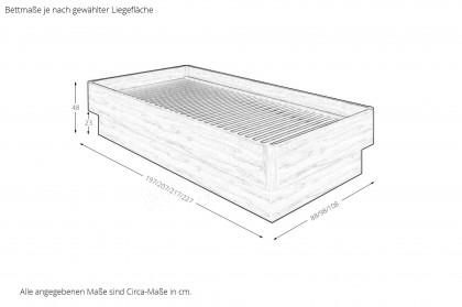 MULTIFLEX von Schlüter Möbelfabrik - Bett mit Bettkasten & Springaufrahmen
