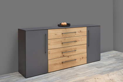 MULTIFLEX von Schlüter Möbelfabrik - Sideboard NEXT schiefergrau - Artisan Eiche