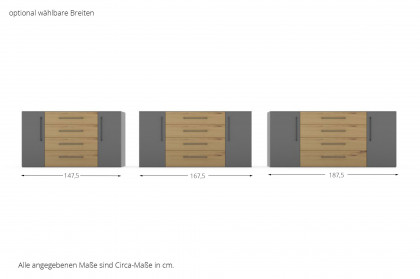 MULTIFLEX von Schlüter Möbelfabrik - Sideboard NEXT schiefergrau - Artisan Eiche