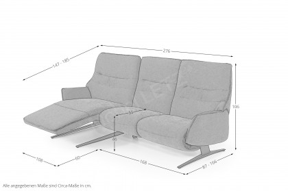 4905 von Himolla - Ecksofa graphit