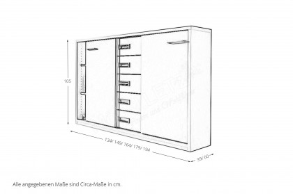 MULTIFLEX von Schlüter Möbelfabrik - Schiebetüren-Highboard DE LUXE weiß