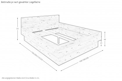 MULTIFLEX von Schlüter Möbelfabrik - Studiobett 100x200 cm Eiche San Remo