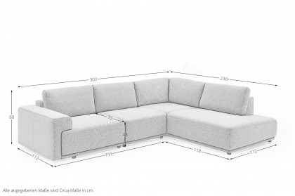 MP-IN26013 von Megapol - Ecksofa Variante rechts silver