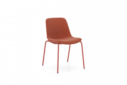 Sitari von Nowy Styl - Besucherstuhl orange-braun gepolstert
