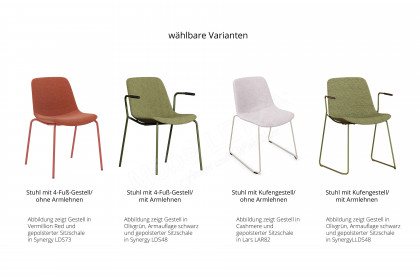 Sitari von Nowy Styl - Besucherstuhl orange-braun gepolstert