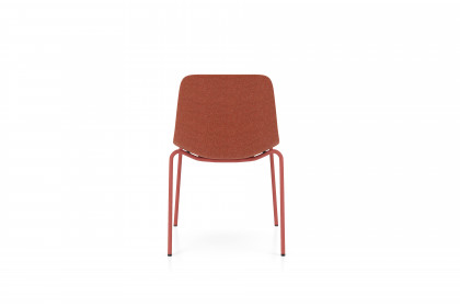 Sitari von Nowy Styl - Besucherstuhl orange-braun gepolstert