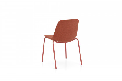 Sitari von Nowy Styl - Besucherstuhl orange-braun gepolstert