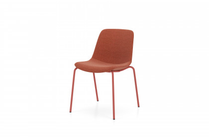 Sitari von Nowy Styl - Besucherstuhl orange-braun gepolstert