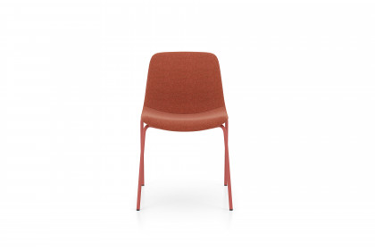 Sitari von Nowy Styl - Besucherstuhl orange-braun gepolstert