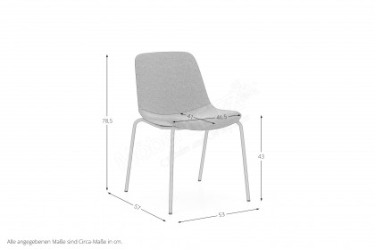 Sitari von Nowy Styl - Besucherstuhl orange-braun gepolstert