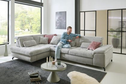 MP-IN25051 von Megapol - Ecksofa links silver-stone
