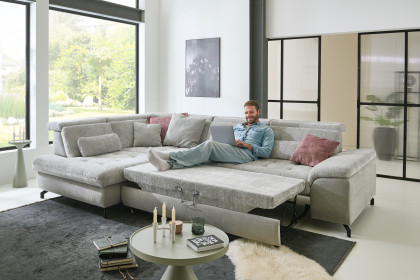 MP-IN25051 von Megapol - Ecksofa links silver-stone