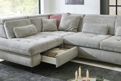 MP-IN25051 von Megapol - Ecksofa links silver-stone