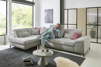 MP-IN25051 von Megapol - Ecksofa links silver-stone