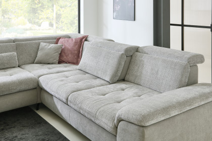 MP-IN25051 von Megapol - Ecksofa links silver-stone
