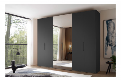 Extenso-sleeping von Staud - Kleiderschrank anthrazit mit Spiegeltüren