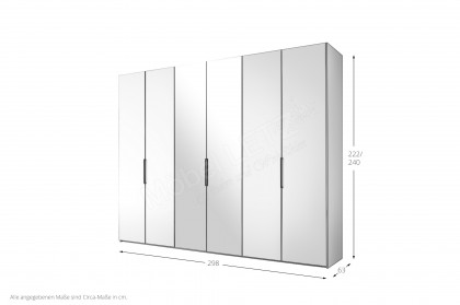 Extenso-sleeping von Staud - Kleiderschrank anthrazit mit Spiegeltüren