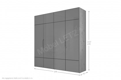 Extenso-sleeping von Staud - Kleiderschrank Artisan Eiche/ Anthrazitglas