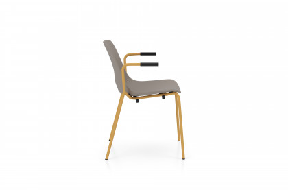 Sitari von Nowy Styl - Meetingstuhl in Taupe & Ocker