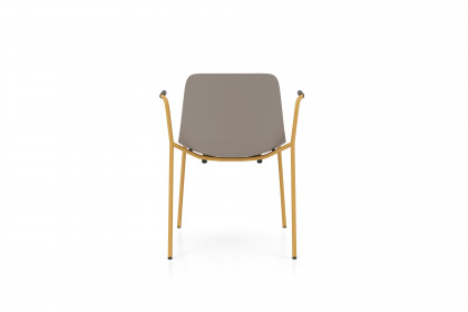 Sitari von Nowy Styl - Meetingstuhl in Taupe & Ocker