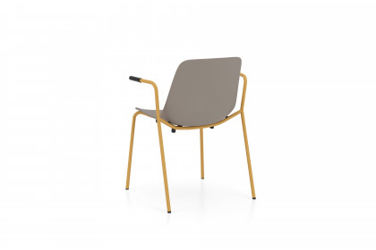 Sitari von Nowy Styl - Meetingstuhl in Taupe & Ocker