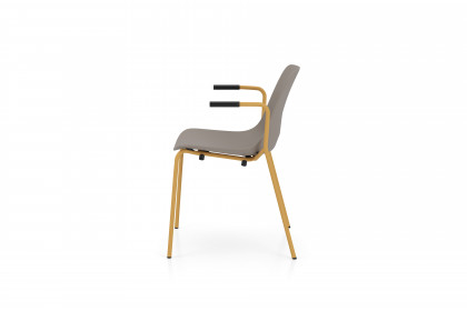 Sitari von Nowy Styl - Meetingstuhl in Taupe & Ocker