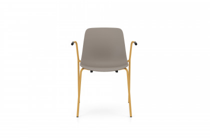 Sitari von Nowy Styl - Meetingstuhl in Taupe & Ocker