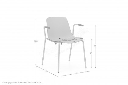 Sitari von Nowy Styl - Meetingstuhl in Taupe & Ocker