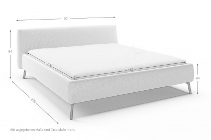Adena von Candy Sleep - Polsterbett KT Low weiß