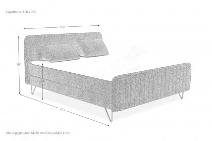 BX-LE-07 von SW KOLLEKTION - Boxspringbett graphite