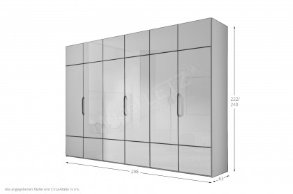 Extenso-sleeping von Staud - Schrank sandfarben ca. 298 cm breit mit Glasfront