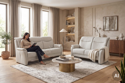 Palma von Gruber - Sofa-Duo creme
