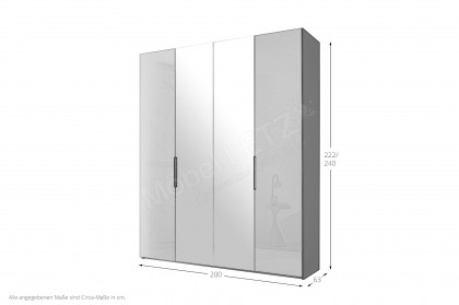 Extenso-sleeping von Staud - Schrank 2-farbig mit Spiegel