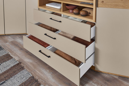 CD Studioline von Disselkamp - Eckschrank mit TV-Element Wildeiche - taupe