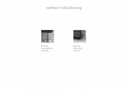 Tara 2.0 von Oschmann - Polsterbett KT 0327 silber-grau